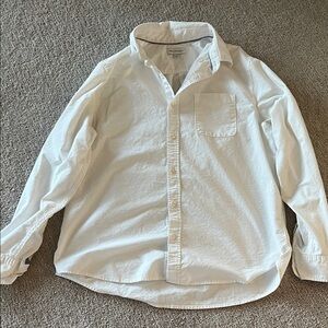 Men's Classic White Casual Button-Down Shirt